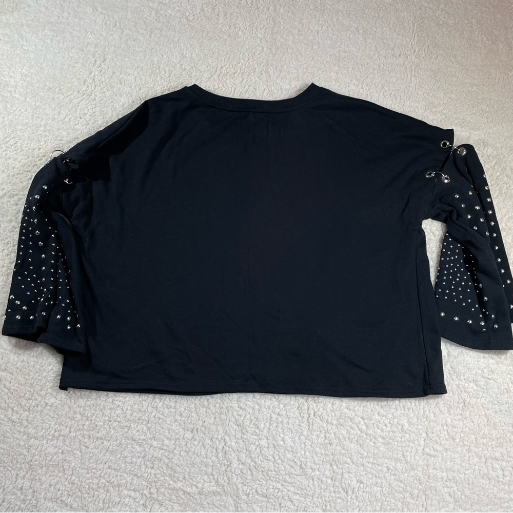 For The Republic Studded Bell Sleeve Sweatshirt Top | XL Boxy Fit - Picture 2 of 8